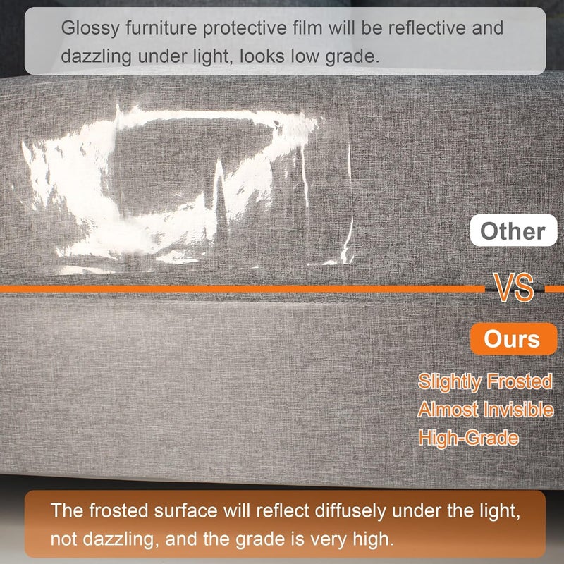 AOUKAR Anti-Cat Scratch Furniture Protector from Cats scratching-20-Pack Clear Sofa Guard Tape for Couches, Deterrent Pet Protection Film to Stop Cats Clawing Corners & Edges - Image 2